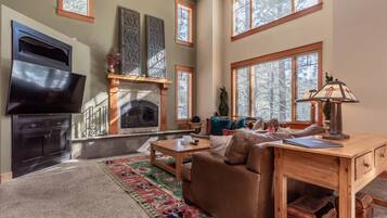 Townhome, 4 Bedrooms (Timbers #1031) | Living area | Flat-screen TV, fireplace, DVD player