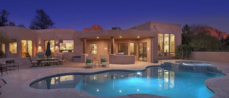 Outdoor pool, a heated pool