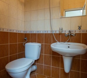 Appartement Classique | Salle de bain | Douche, serviettes fournies
