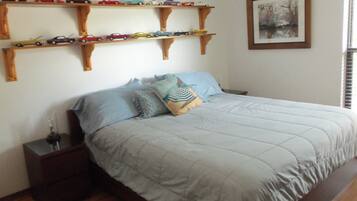 1 chambre, matelas mémoire de forme, fer et planche à repasser