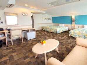 Desk, free wired internet, bed sheets