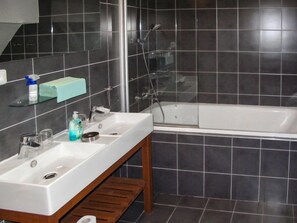 Hair dryer, towels