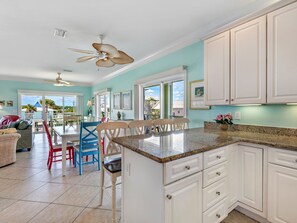 Dining - Sea Urchins, Unit 2. 5 BR. Beachview. The Beach, so close, for less! Pool. (Gulf Shores)