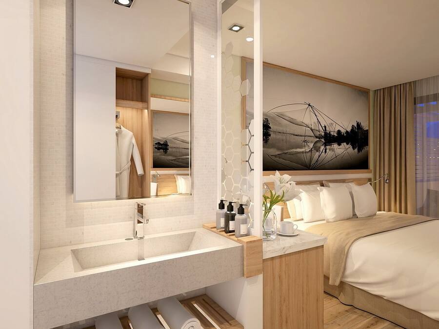 Premier Double or Twin Room, Partial Ocean View | Premium bedding, minibar, in-room safe, desk