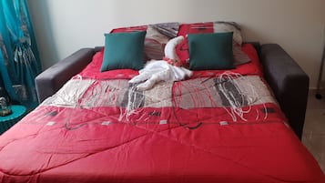 1 Schlafzimmer, BĂŒgeleisen/BĂŒgelbrett, kostenloses WLAN, BettwĂ€sche