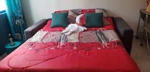 1 chambre, fer et planche Ă repasser, Wi-Fi gratuit, draps fournis