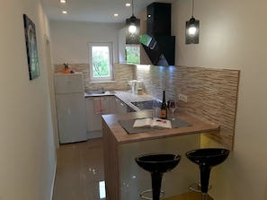 Fridge, oven, stovetop, dishwasher