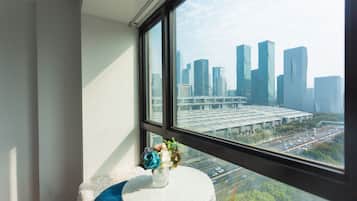 Blackout curtains, free WiFi, bed sheets