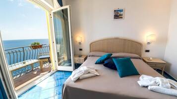 Deluxe Double or Twin Room, Balcony, Sea View | Egyptian cotton sheets, premium bedding, in-room safe, desk