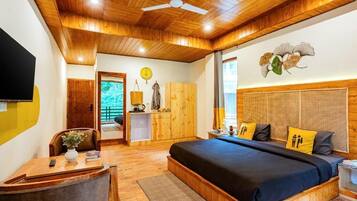 Superior Double Room with Balcony x B Block | Blackout drapes, free WiFi, bed sheets