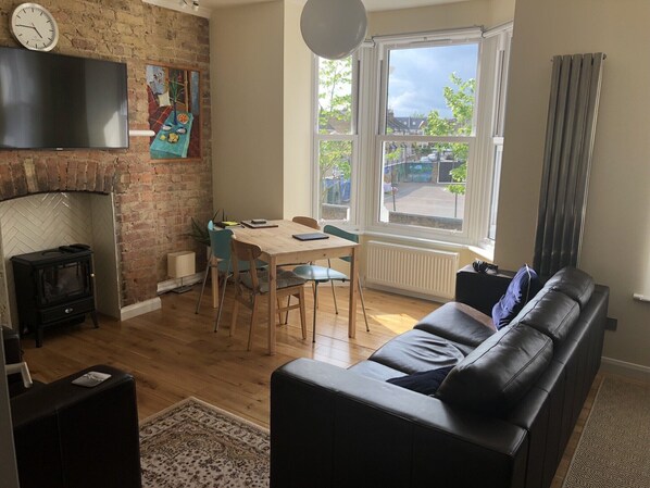 Smart TV, fireplace, toys, computer monitors