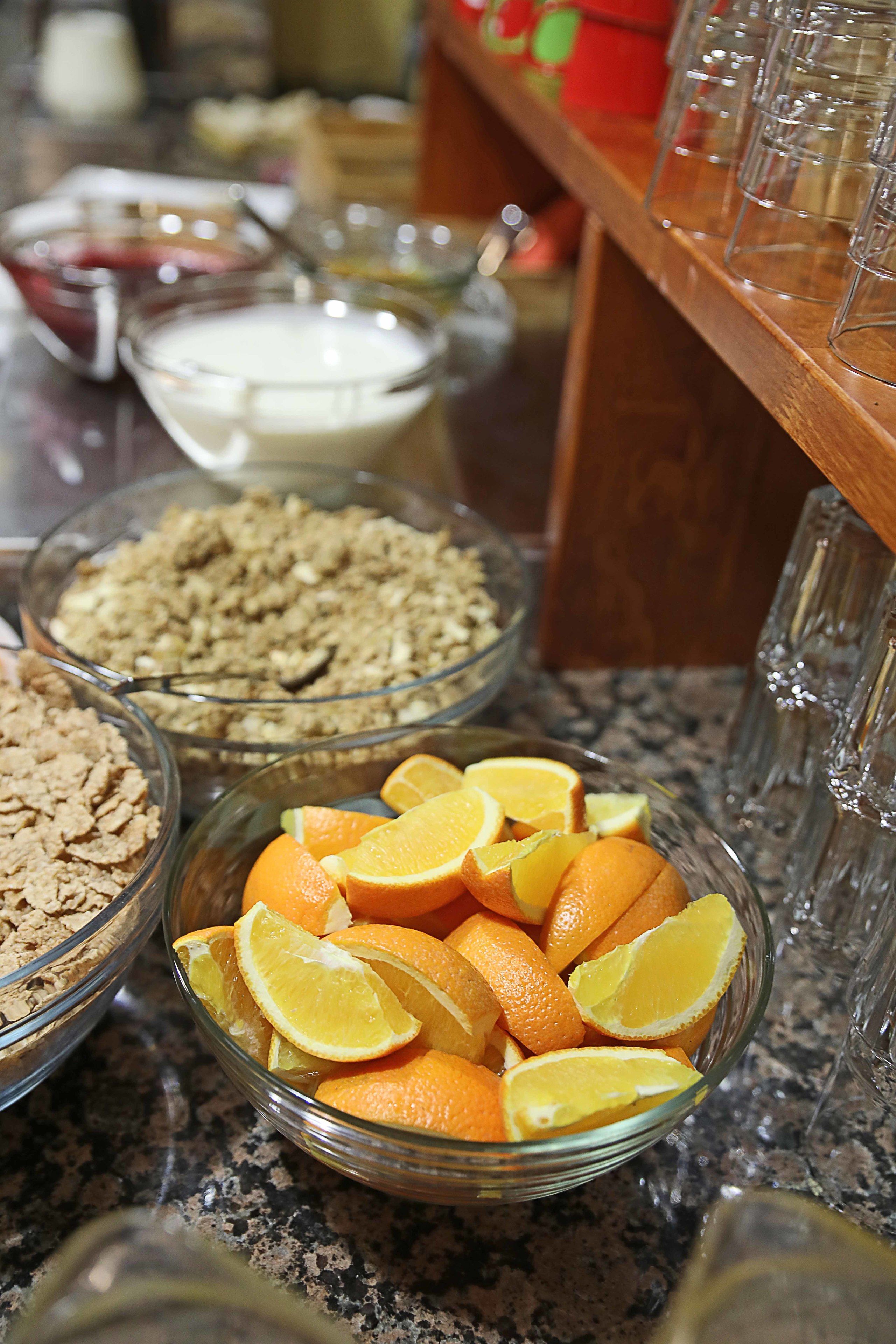 Free daily buffet breakfast