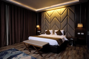 Free minibar, individually furnished, desk, blackout curtains
