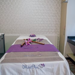 Steam room, body treatments, hot stone massages, body wraps, body scrubs