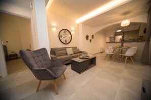 Villa, 2 chambres (Markakis) | Coin séjour | TV connectée, Netflix