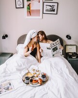 Souterrain Studio | Premium bedding, in-room safe, desk, blackout drapes