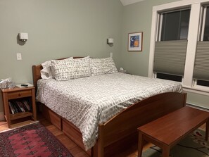 Standard Room, 1 Bedroom, Non Smoking (King Suite) Proof of Vaccination REQUIRED | Bathroom | Hair dryer, bathrobes, slippers, towels - A Village Bed and Breakfast (Newton)
