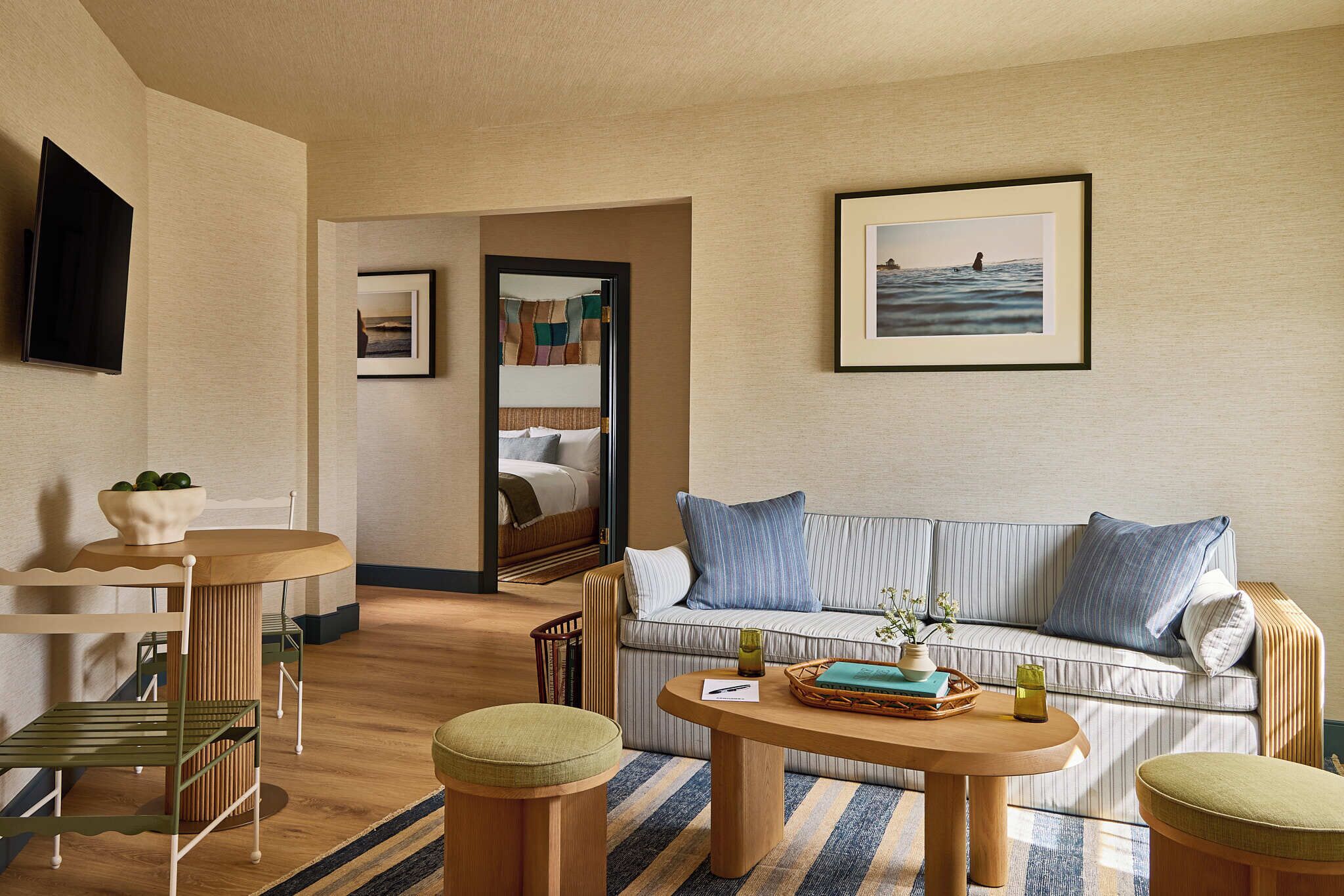 Suite, 1 King Bed with Sofa bed | Living area | 32-inch flat-screen TV with cable channels, TV, ping pong