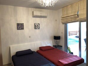 2 bedrooms, in-room safe, iron/ironing board, WiFi