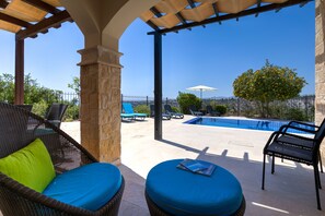 Exterior - Stunning 3 bedroom villa 'BZ01' with private pool, stunning views, communal pool and resort facilities, Zephyros Village on Aphrodite Hills Re (Kouklia)