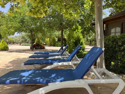 Self catering Cabaña de madera El Salse for 8 people