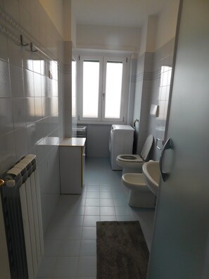 Dusche, Haartrockner, Bidet, Handtücher