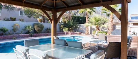 Una piscina riscaldata