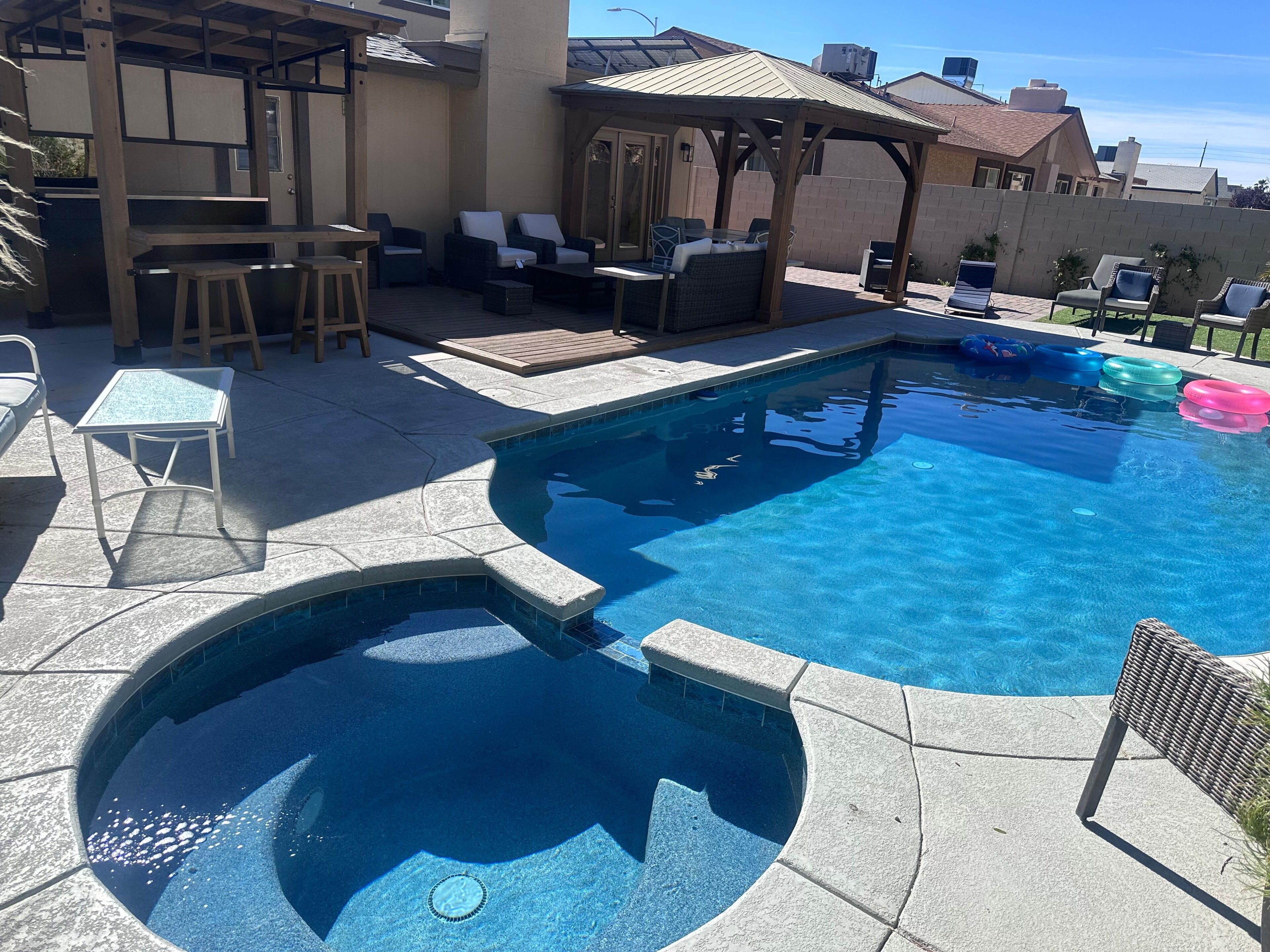 A heated pool