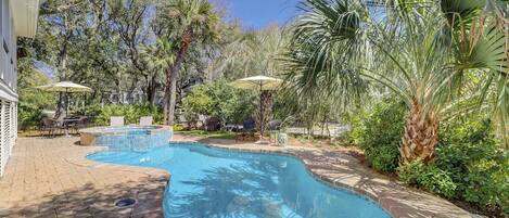 A heated pool