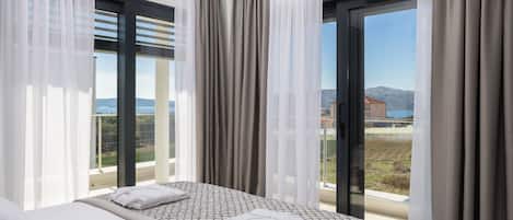 Villa Deluxe, vistas al mar (1) | Ropa de cama de alta calidad y colchones con acolchado adicional