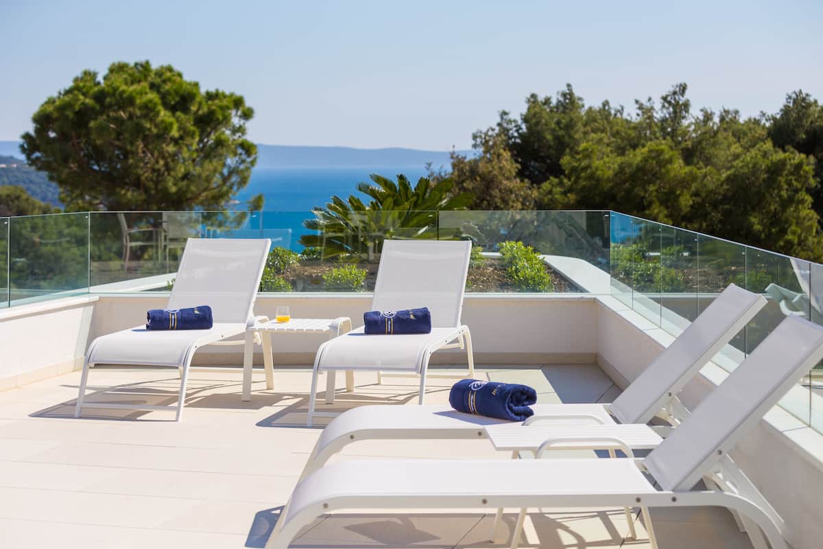 Deluxe Apartment, Sea View (1) | Terrace/patio