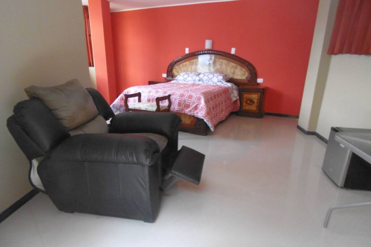 Blackout curtains, iron/ironing board, rollaway beds, free WiFi