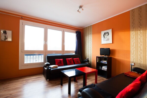 Smart TV, DVD player, books, music library - parc + city ALEX 4 BRA (Berlin)