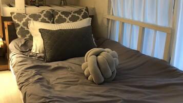 1 bedroom, iron/ironing board, bed sheets