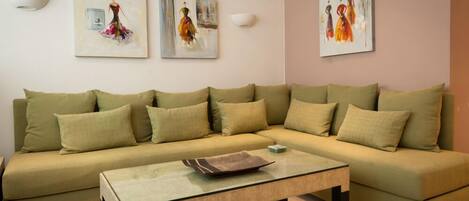 LCD TV, fireplace, video game console, DVD player