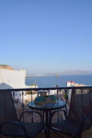 Double or Twin Room, Sea View | Balcony view - Lefteri's Rooms (Agios Vasileios)