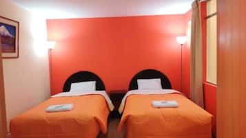 Laptop workspace, free WiFi, bed sheets