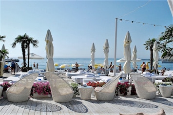 Outdoor banquet area