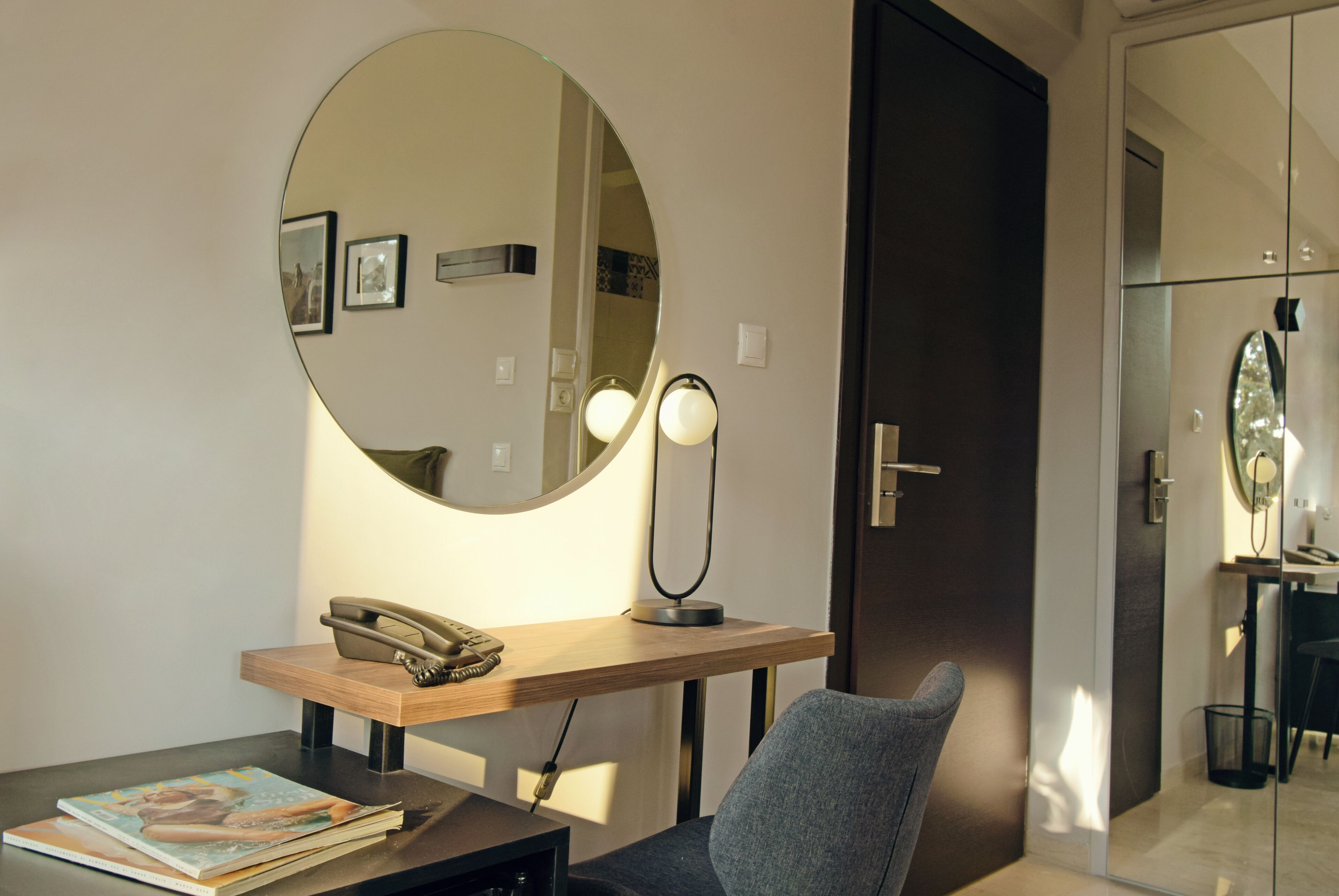 standard double room | in-room safe, desk, laptop workspace, blackout curtains