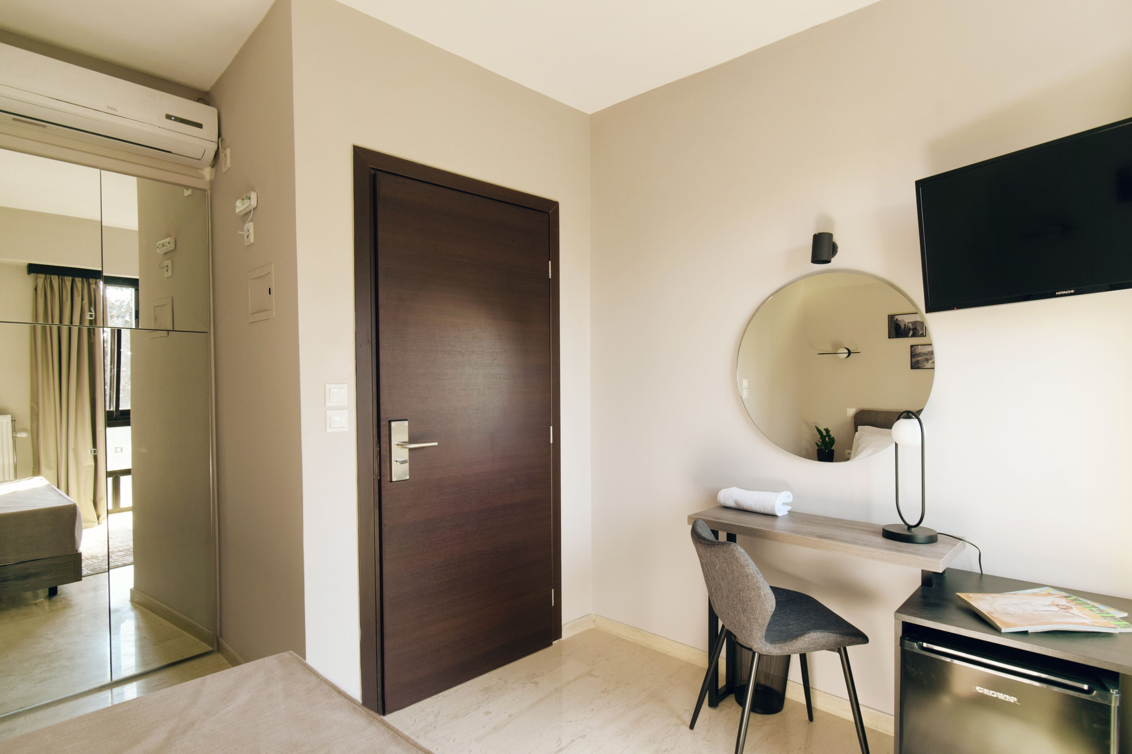 deluxe double room | in-room safe, desk, laptop workspace, blackout curtains