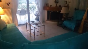 TV, fireplace, DVD player, stereo