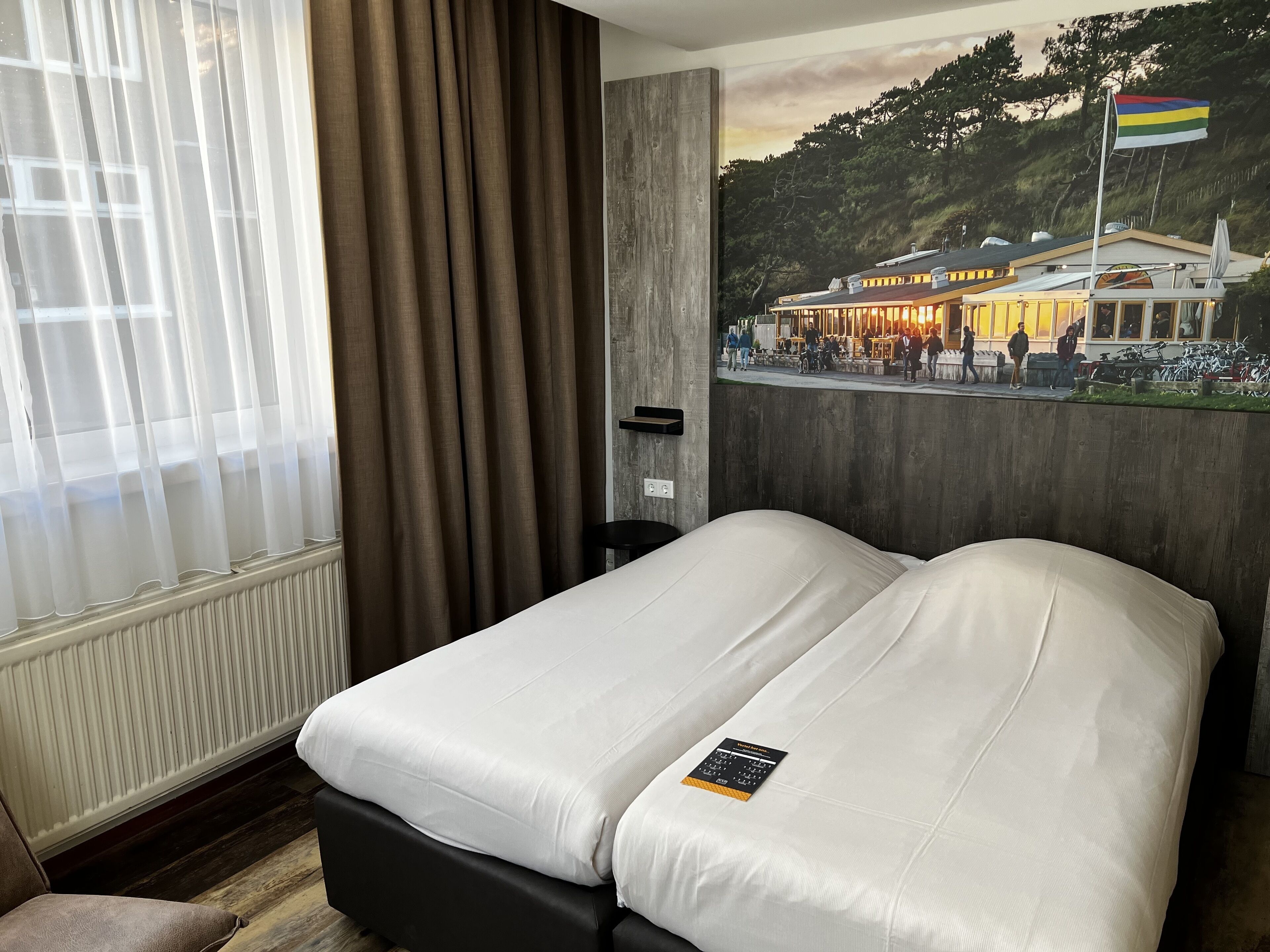 double or twin room | desk, laptop workspace, blackout curtains, cots/infant beds