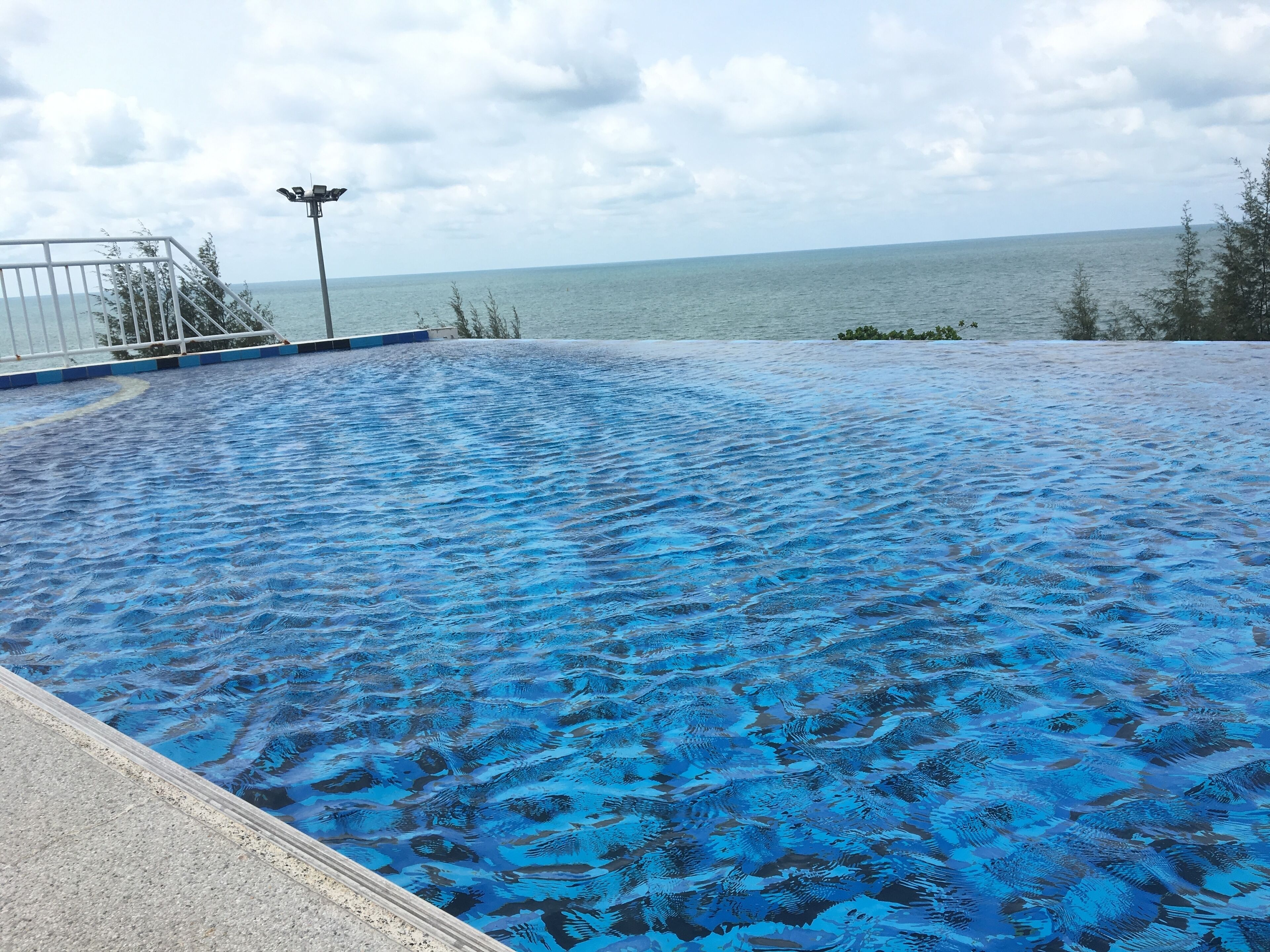 Swimming pool overlook the ocean