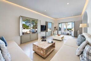 Smart TV, video games, music library, stereo