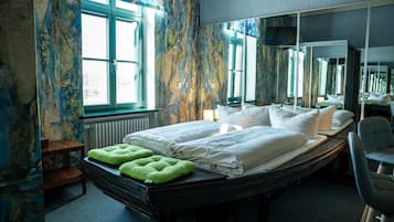 Design-Doppelzimmer (Zwischen Wasser und Himmel) | Individuell dekoriert, individuell eingerichtet, Verdunkelungsvorhänge