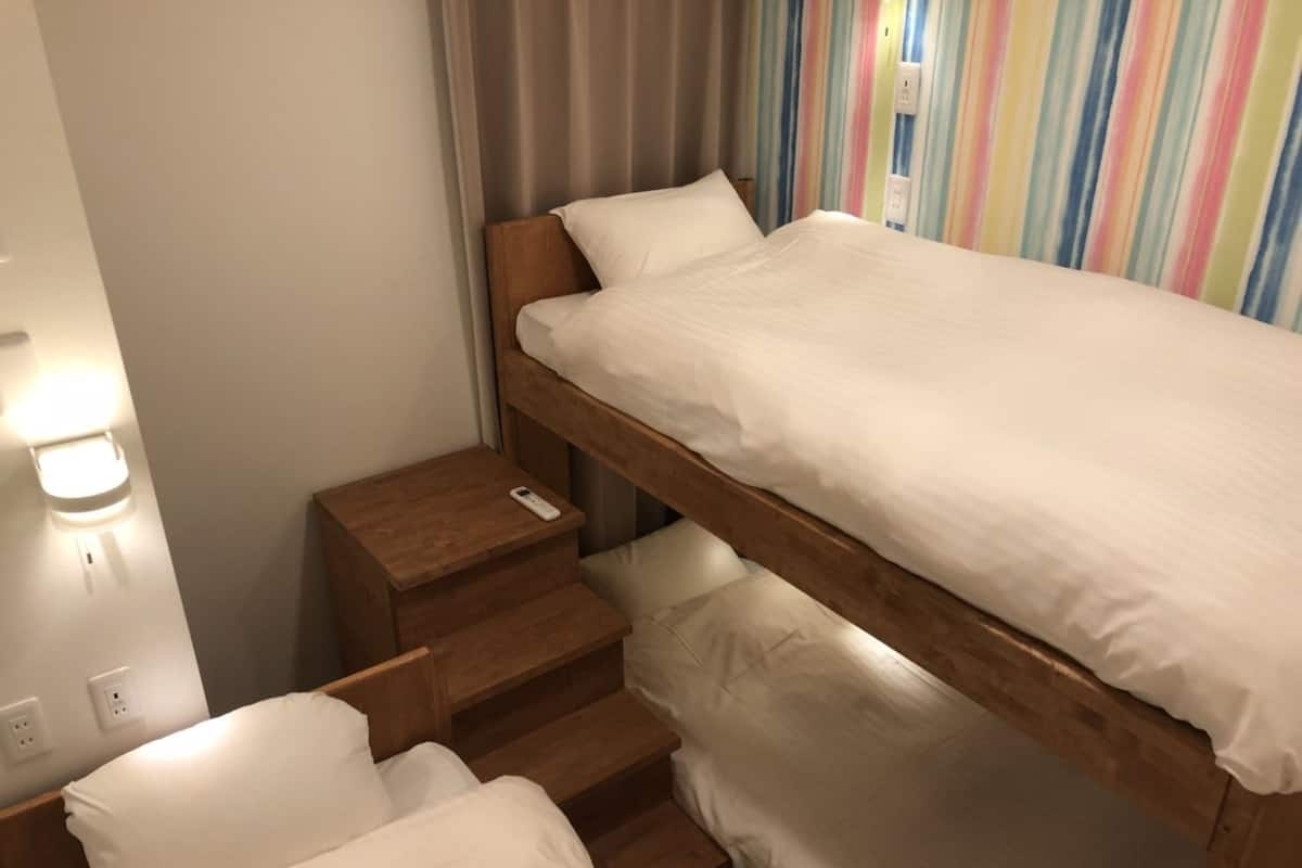 Blackout curtains, free WiFi, bed sheets