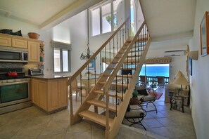 Private kitchen - Acadia Lovely Oceanfront, 1 to 3 Bedroom Condo is Located on the Cliffs of Cupecoy (Lowlands)
