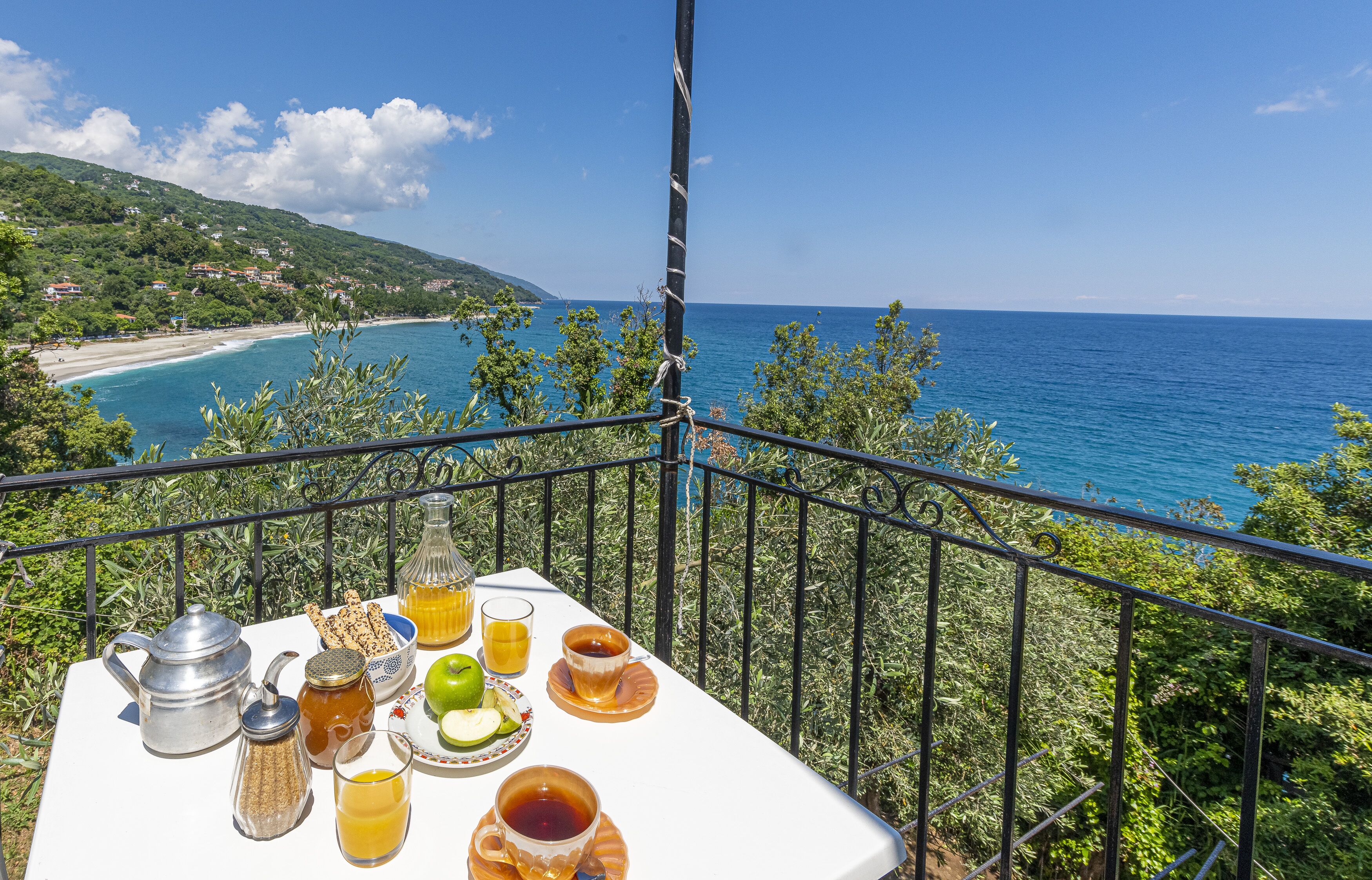 Family Apartment, Multiple Beds, Sea View | Terrace/patio