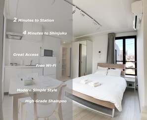 1 bedroom, iron/ironing board, free WiFi, bed sheets - LA401 西新宿5丁目駅から徒歩3分。新しく快適、観光に便利なお部屋です。 (东京)