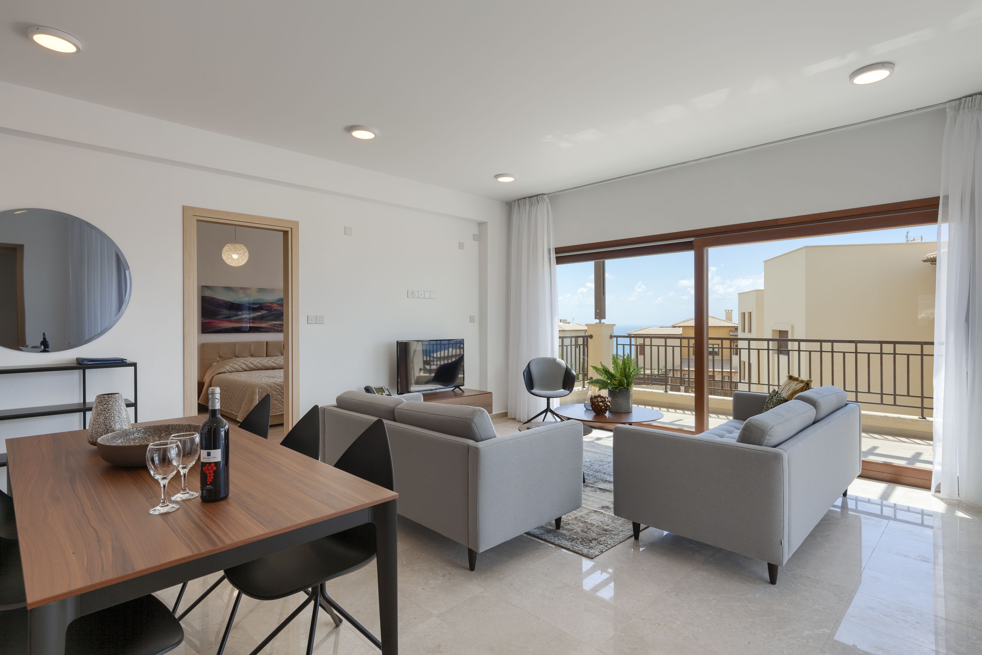 Departamento Premium, 2 habitaciones, acceso a la alberca | Área de sala de estar | Televisión de pantalla plana 